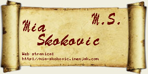 Mia Skoković vizit kartica